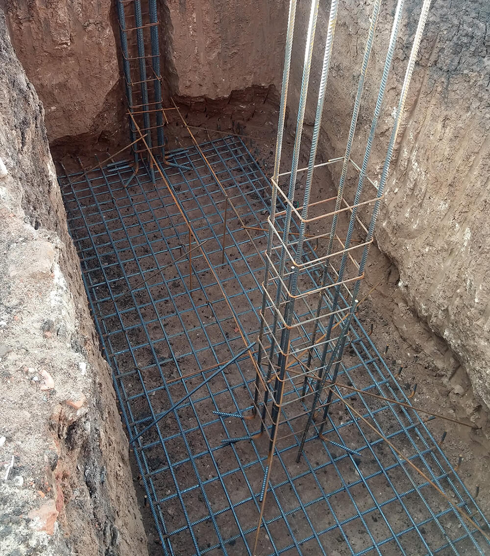 Hình ảnh gia công cốt thép Móng băng